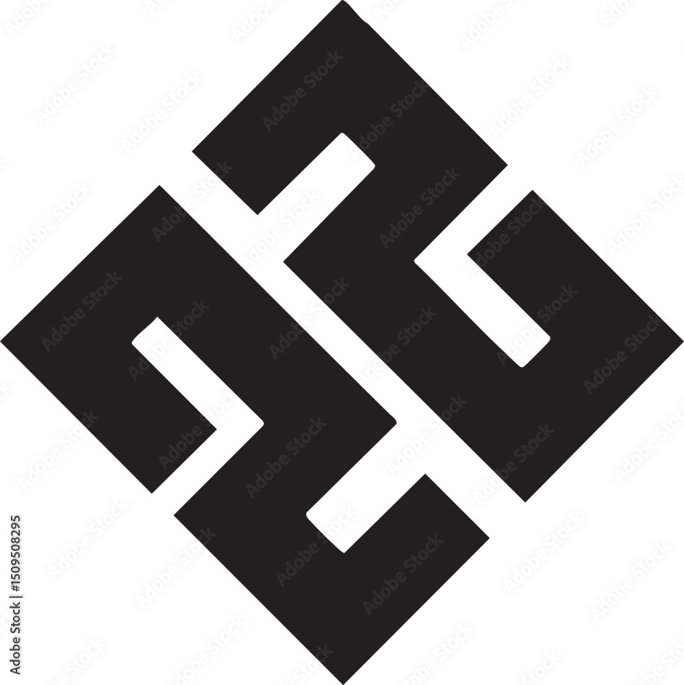 stark black geometric symbol features intersecting lines forming a diamond shape. stark black geometric symbol features intersecting lines forming a diamond shape.