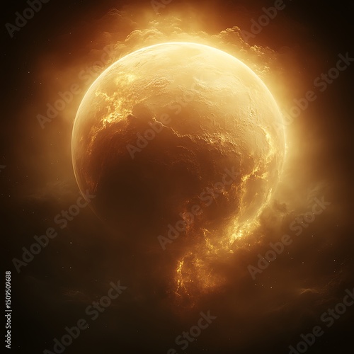 Fiery Earth in Space (1)