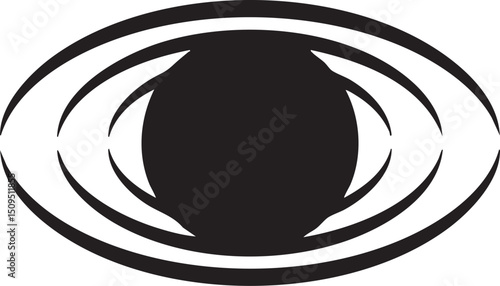 stylized black-and-white eye shape dominates the .