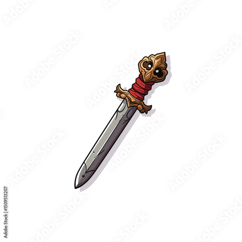 Ancient Roman sword flat vector design
