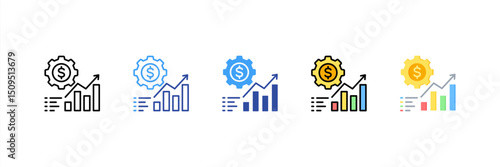 Economic Trends Multi Style Icon Set