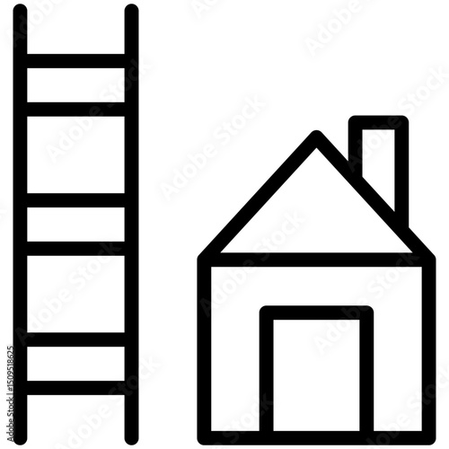 Career growth real estate success icon