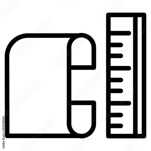 Design measurement and scale tool icon