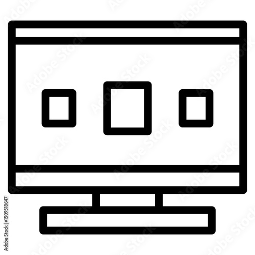 Web interface layout wireframe icon
