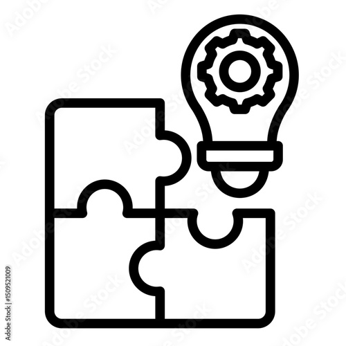 Puzzle Pieces  Icon Element For Design	