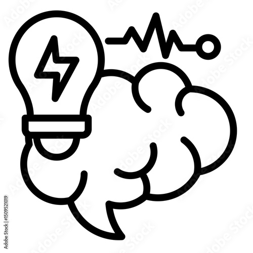 Brainstorm  Icon Element For Design	