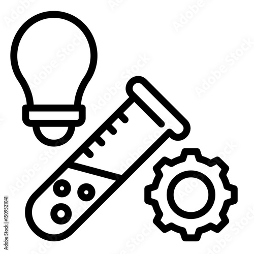Test Tube  Icon Element For Design	