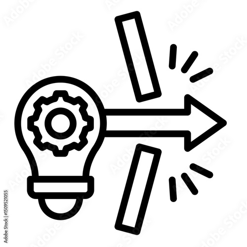Breakthrough  Icon Element For Design	