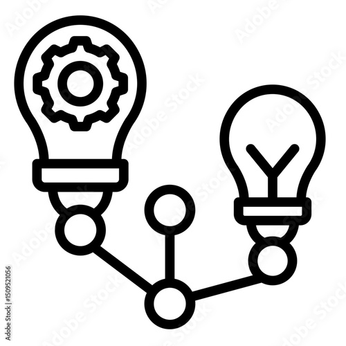 Idea Network  Icon Element For Design	