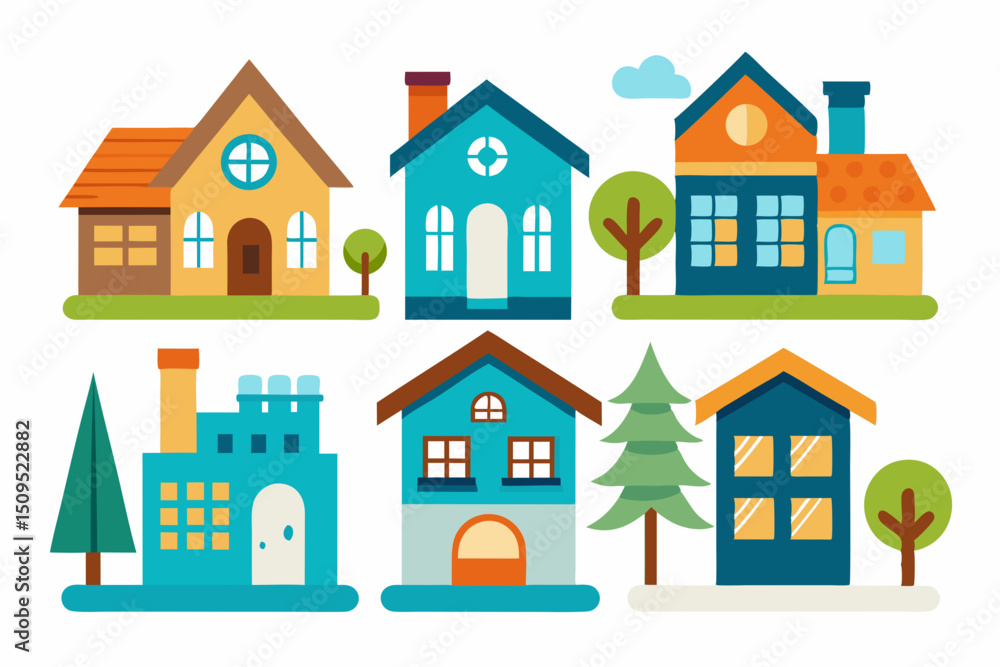 Fototapeta premium house and trees