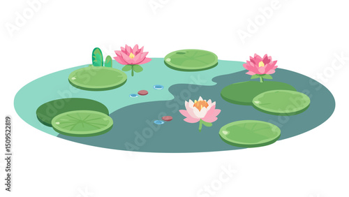 pink water lily