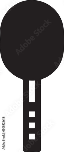 simple black circular road sign stands upright on a white background.
