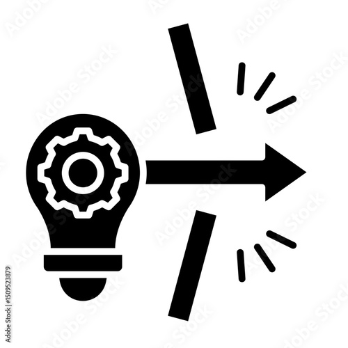 Breakthrough  Icon Element For Design	