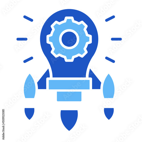 Rocket Launch  Icon Element For Design	