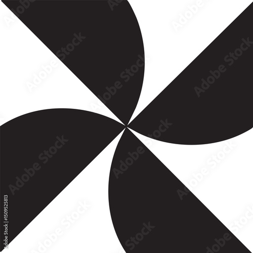 dynamic black and white spiral dominates the .
