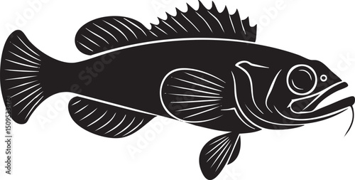 solitary fish swims gracefully through a calm shadowed sea.