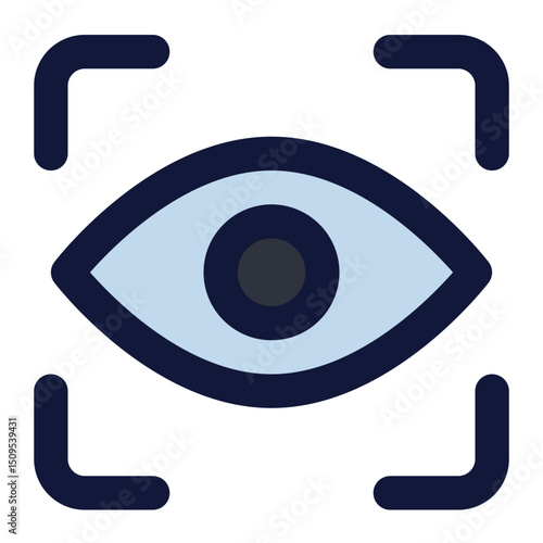 eye scanner icon for illustration