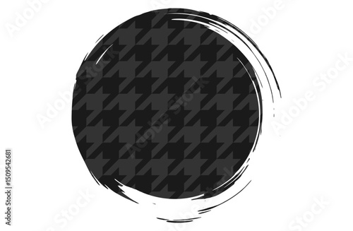 筆丸和風フレームベクターイラスト 和柄 墨 日本 書道 枠 コピースペース