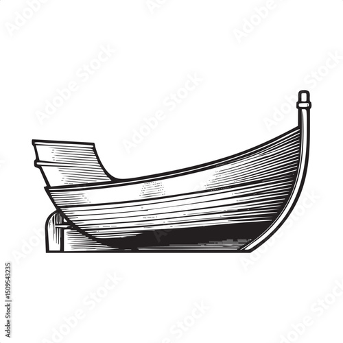 weathered wooden boat rests peacefully on a simple dock.