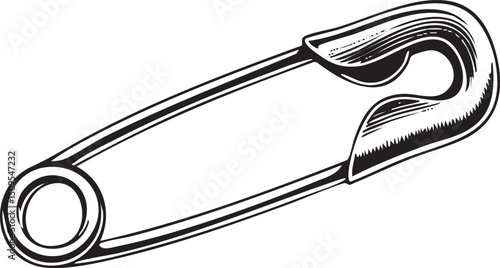 detailed of a straight pin.