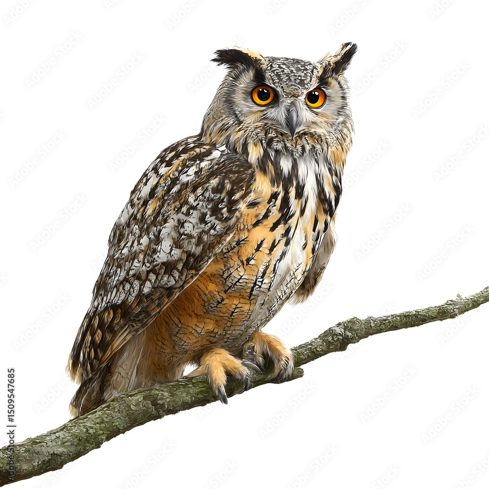 Naklejka premium great horned owl