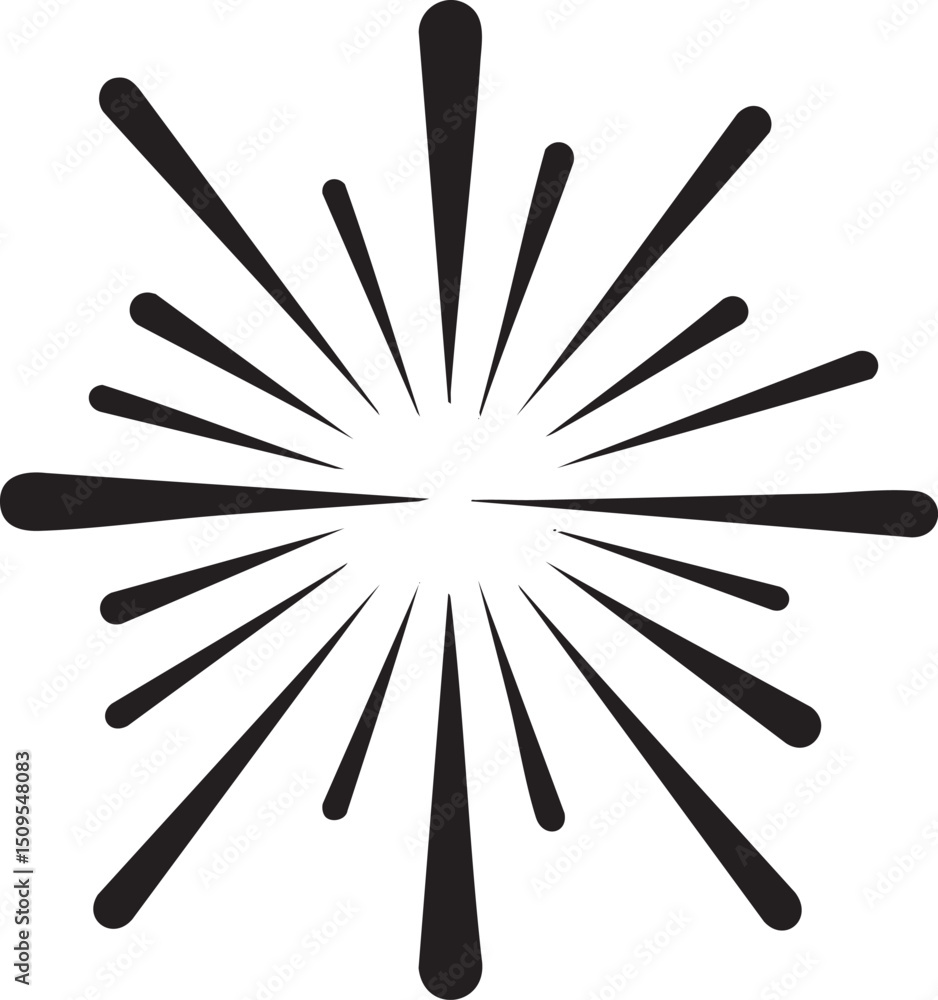 striking white burst emanates from a central point radiating outward with dynamic lines. striking white burst emanates from a central point radiating outward with dynamic lines.