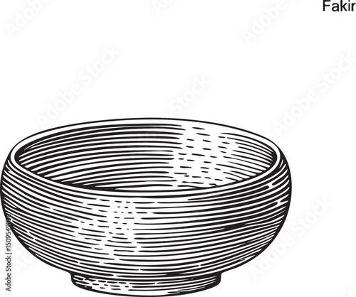 simple ceramic bowl rests on a flat surface.