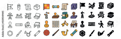 Business and office icon collection. professional, corporate, work symbols set