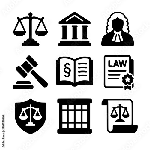 Scales of Justice: A Legal Icon Set