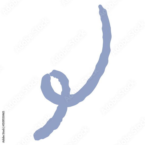 くるんとした線の手描きイラスト（回る動きイメージの記号）