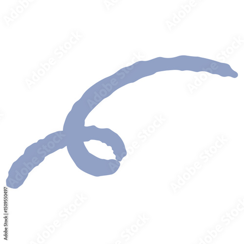 くるんとした線の手描きイラスト（回る動きイメージの記号）