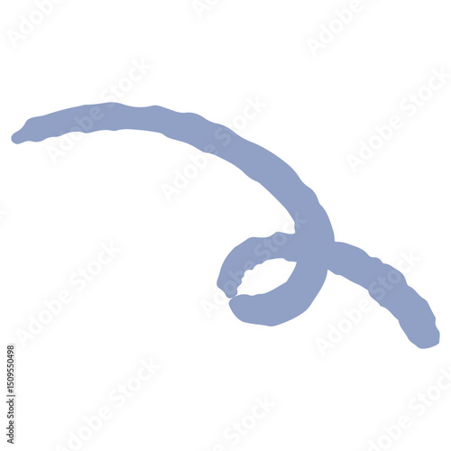 くるんとした線の手描きイラスト（回る動きイメージの記号）