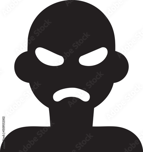 dark silhouette of a person displaying intense anger.
