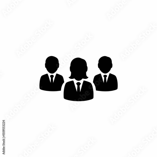 C-Level Executives Icon Vector Silhouette Design