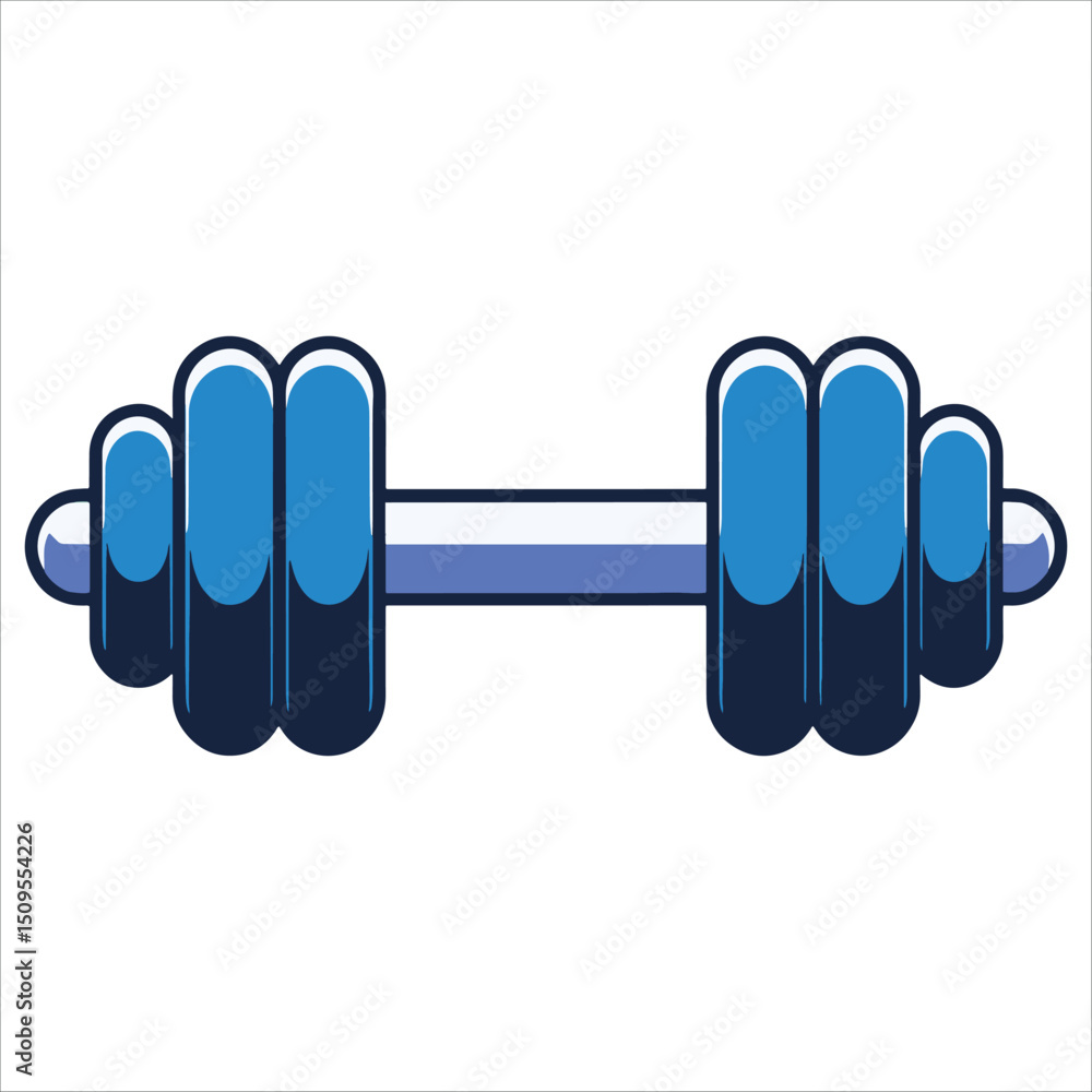 Steel dumbbell vector icon isolated on white, ideal for web design, fitness branding, and gym workout themes. Steel dumbbell vector icon isolated on white, ideal for web design, fitness branding, and gym workout themes.