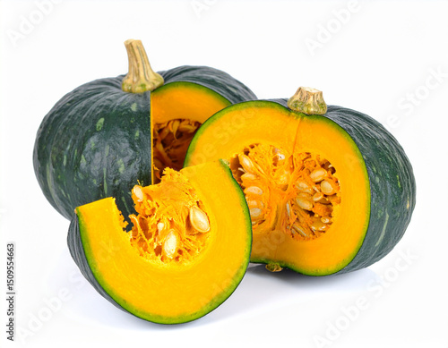 Kabocha squash isolated on a white background
