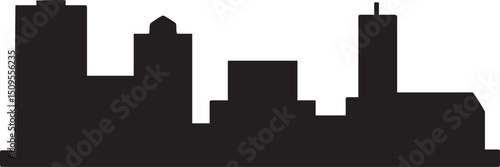 Silhouetted cityscape rises against a twilight sky.