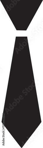 stark black tie hangs against a white shirt collar.