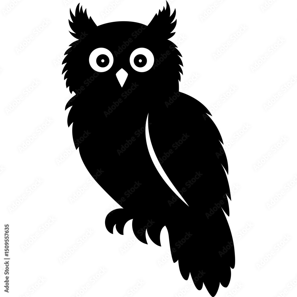 Obraz premium Owl Silhouette Illustration