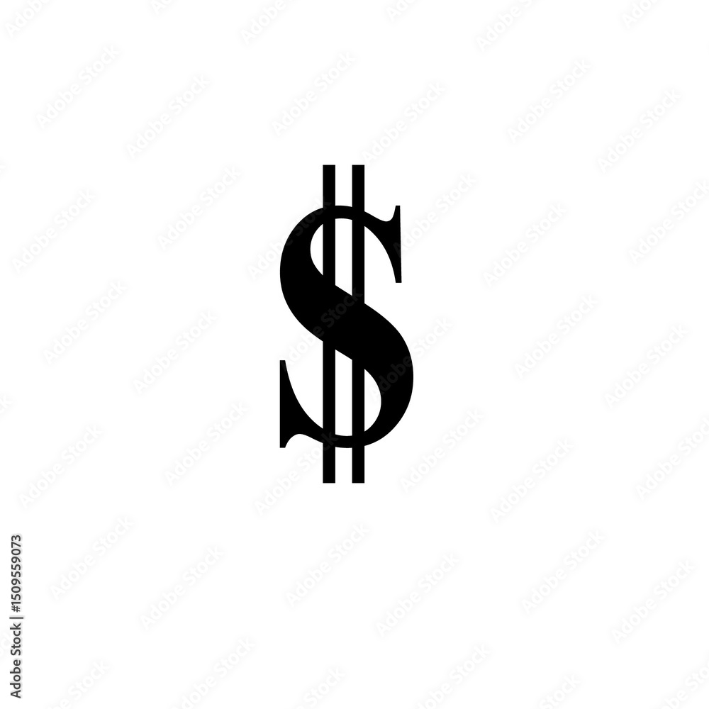 Fototapeta premium dollar symbol on a white