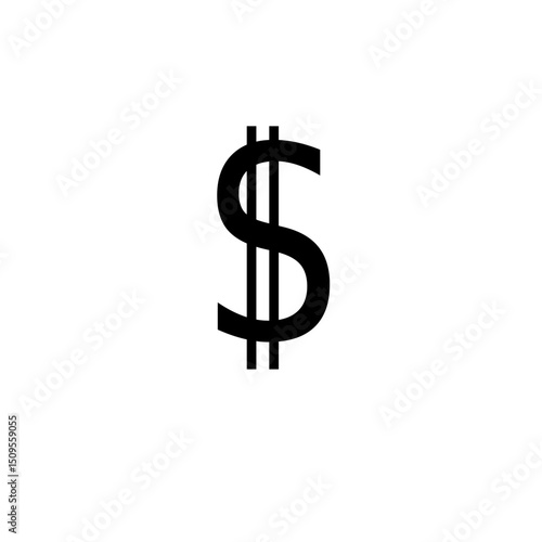 dollar sign isolated on white