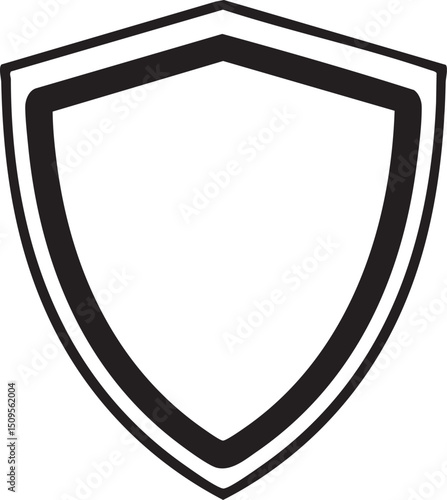 stark white shield with a bold black outline forms a protective shape.