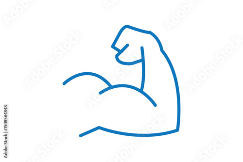 Transparent PNG available
Muscle icon. Bicep symbol. Strong arm vector illustration. Gym logo. Bodybuilding fitness concept. Athlete flexing hand sign. Muscular power pictogram isolated on a white and