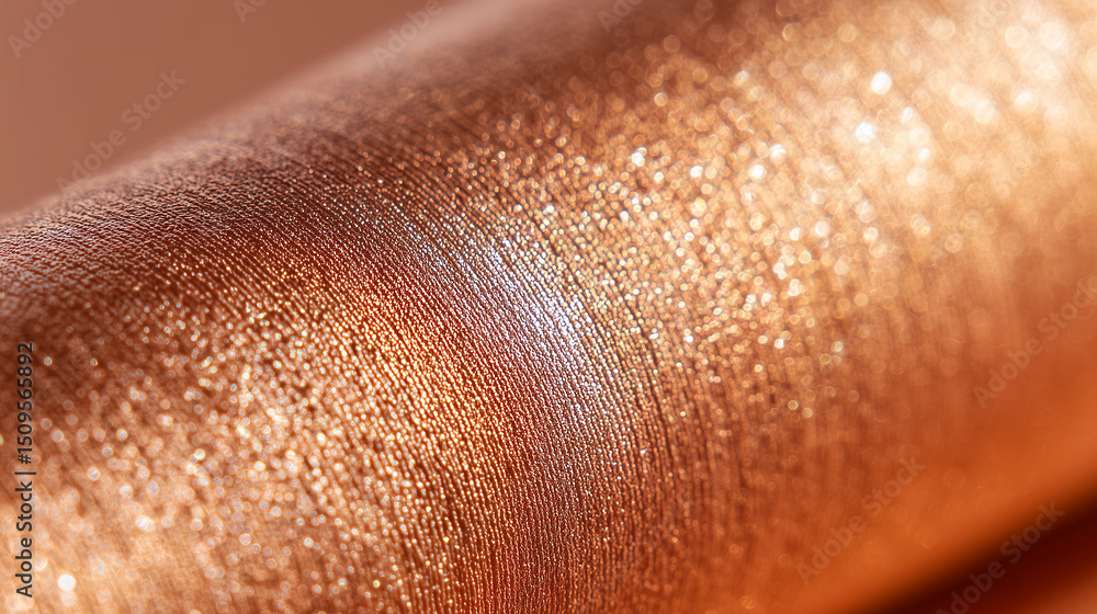 Fototapeta premium Shiny Rosegold Sparkle Surface with Bokeh Light - AI