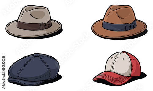 collection of hats