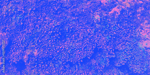 Abstract textured background with a vibrant palette of purple and pink depicting a visually stimulating landscape of color and shapes