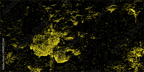 Abstract cellular microscopic landscape illuminated with yellowish light in a dark background representing biological forms or celestial dust