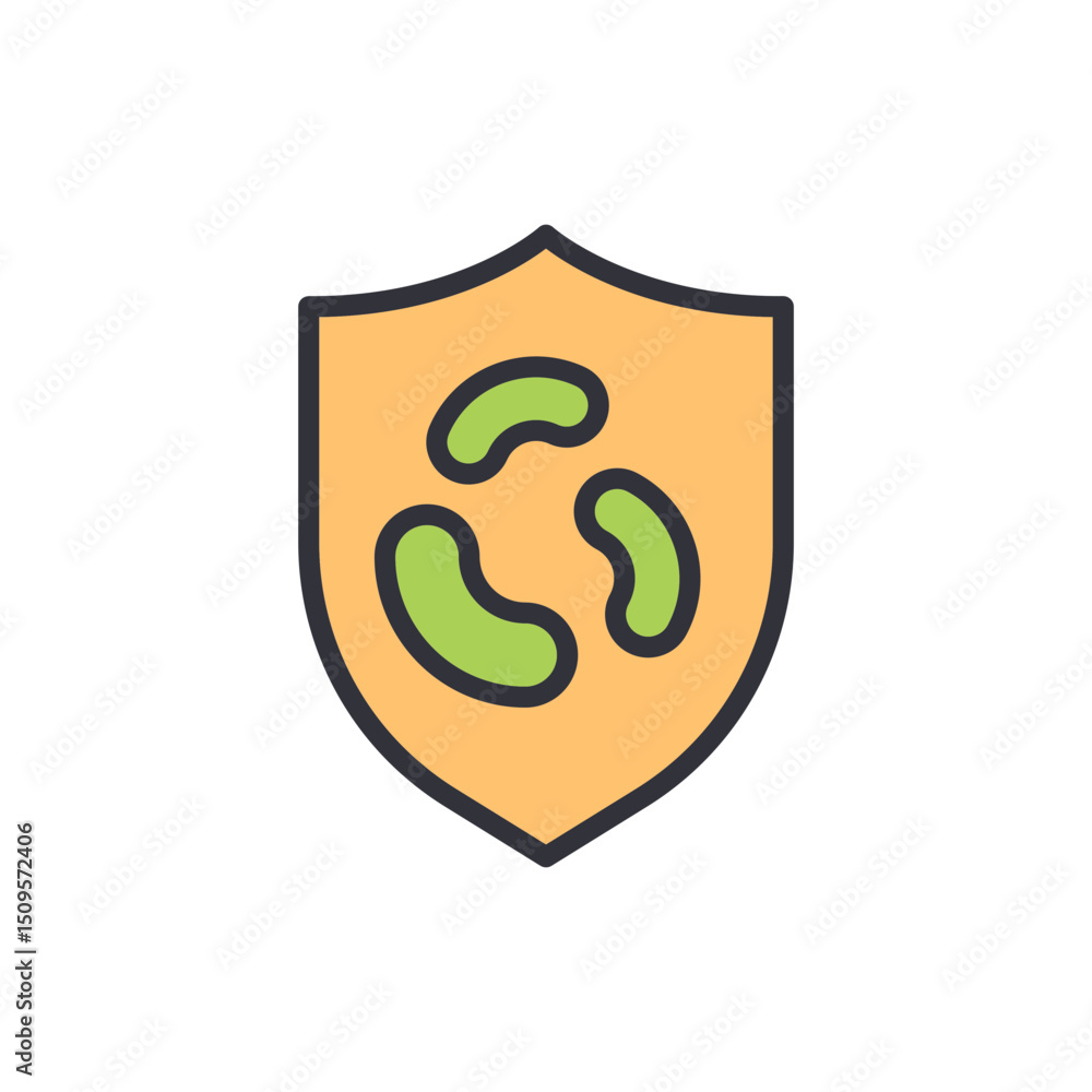 Obraz premium Shield Symbolizing Protection Against Harmful Bacteria And Pathogens