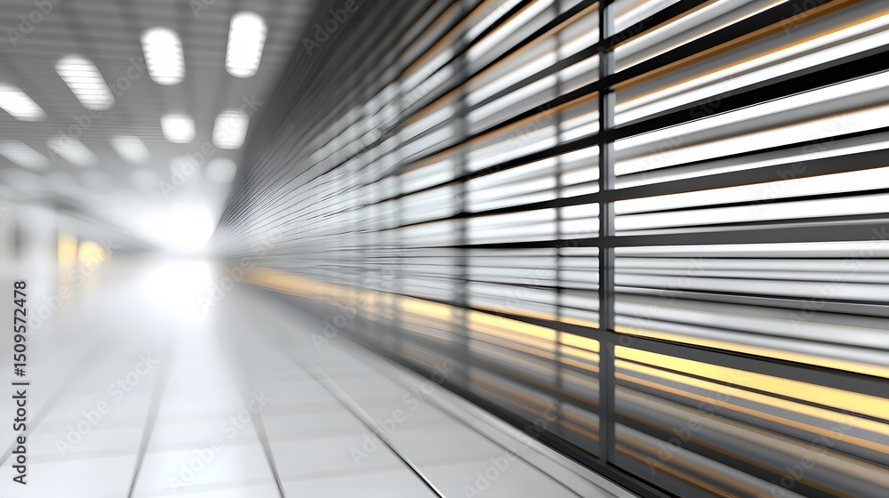Obraz premium Modern Server Room Corridor Abstract Architecture Design