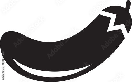 stylized black eggplant .